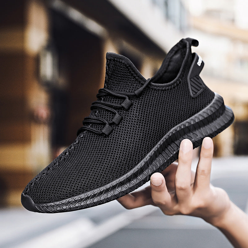 Zapatillas de correr transpirables y ligeras para hombre, Tenis antideslizantes para exteriores, zapatos deportivos suaves con cordones para caminar, 2023