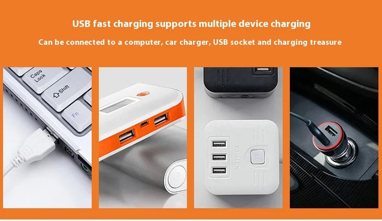 Linterna Frontal LED COB Recargable USB-C con Sensor para Camping