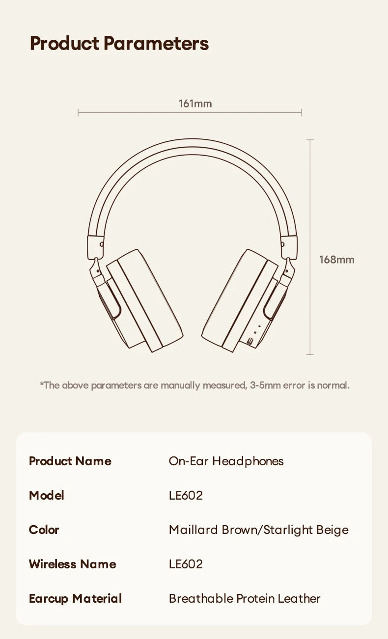 Lenovo LE602 Bluetooth 6,0 auriculares supraaurales sonido estéreo HiFi auriculares de música de moda ENC HD llamada auriculares inalámbricos con cable