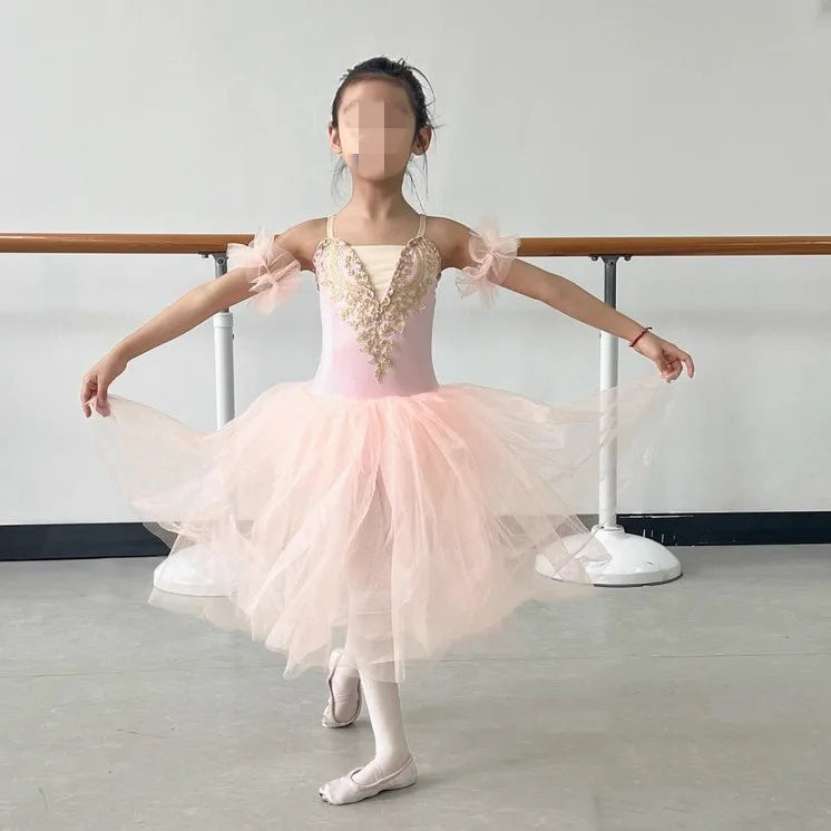 Vestido de Ballet Tutú para Niñas, Traje de Bailarina Infantil