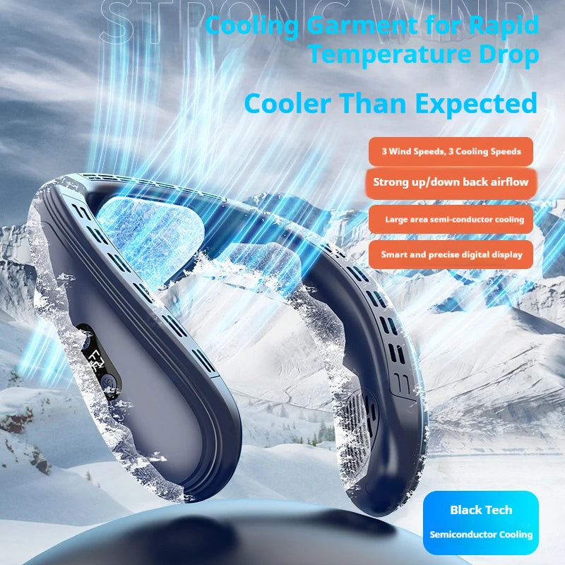Ventilador de Cuello Portátil con Semiconductor Sin Aspas