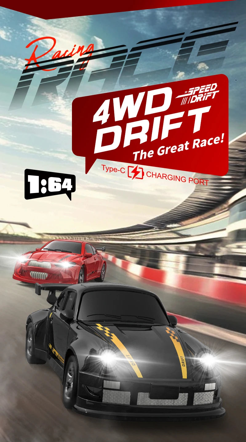 Auto de Drift RC 1:64 y 1:43 Control Remoto para Niños