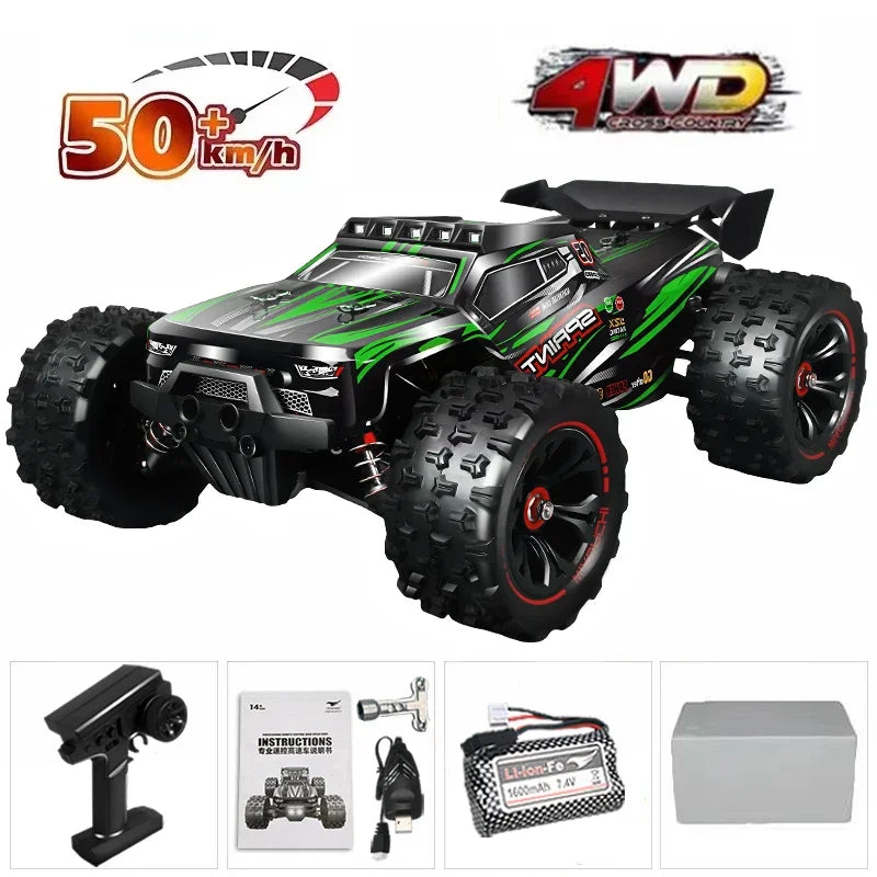 Coche teledirigido 1:16, 85 KM/H o 50 KM/H, 4WD, con Control remoto LED, camión Monster 4x4 de deriva de alta velocidad para niños vs Wltoys 124017   Juguetes