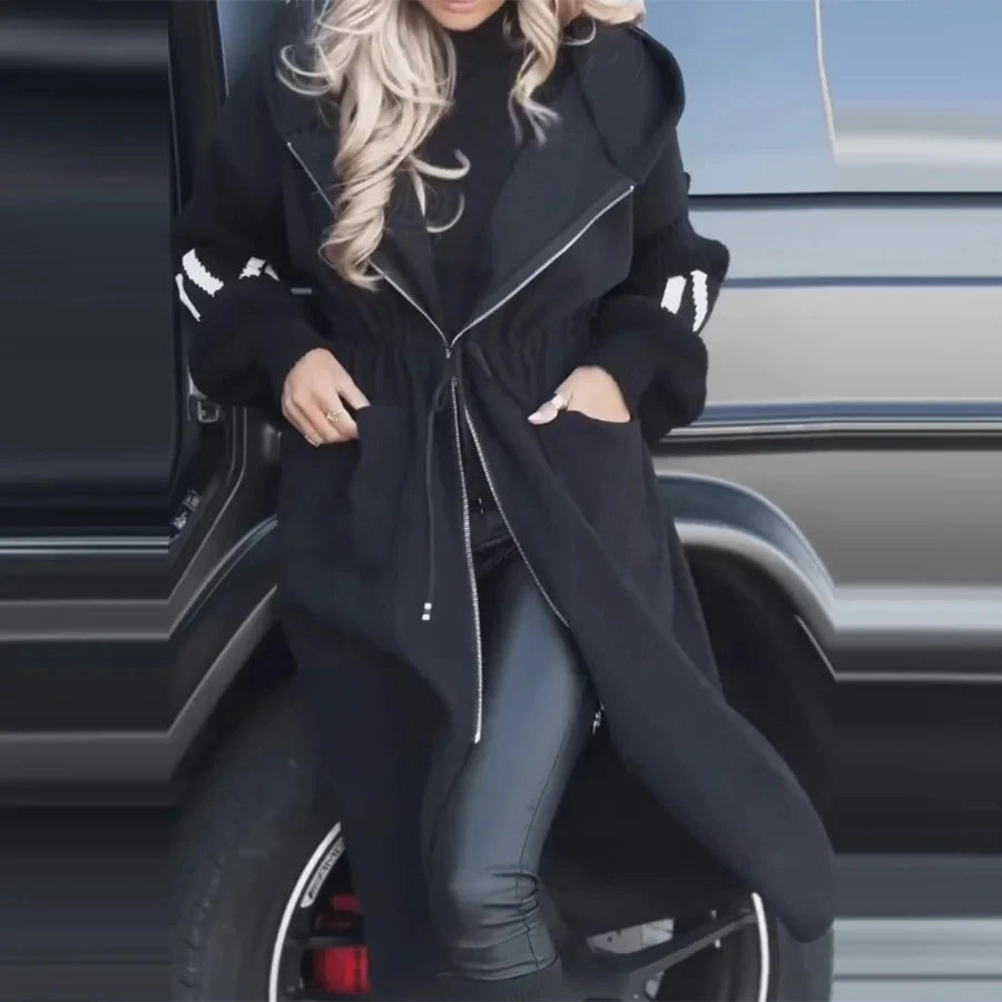 Autumu-Chaqueta Parka de invierno para mujer, abrigo largo blanco con capucha, abrigos gruesos y cálidos, ropa informal elegante a la moda para mujer