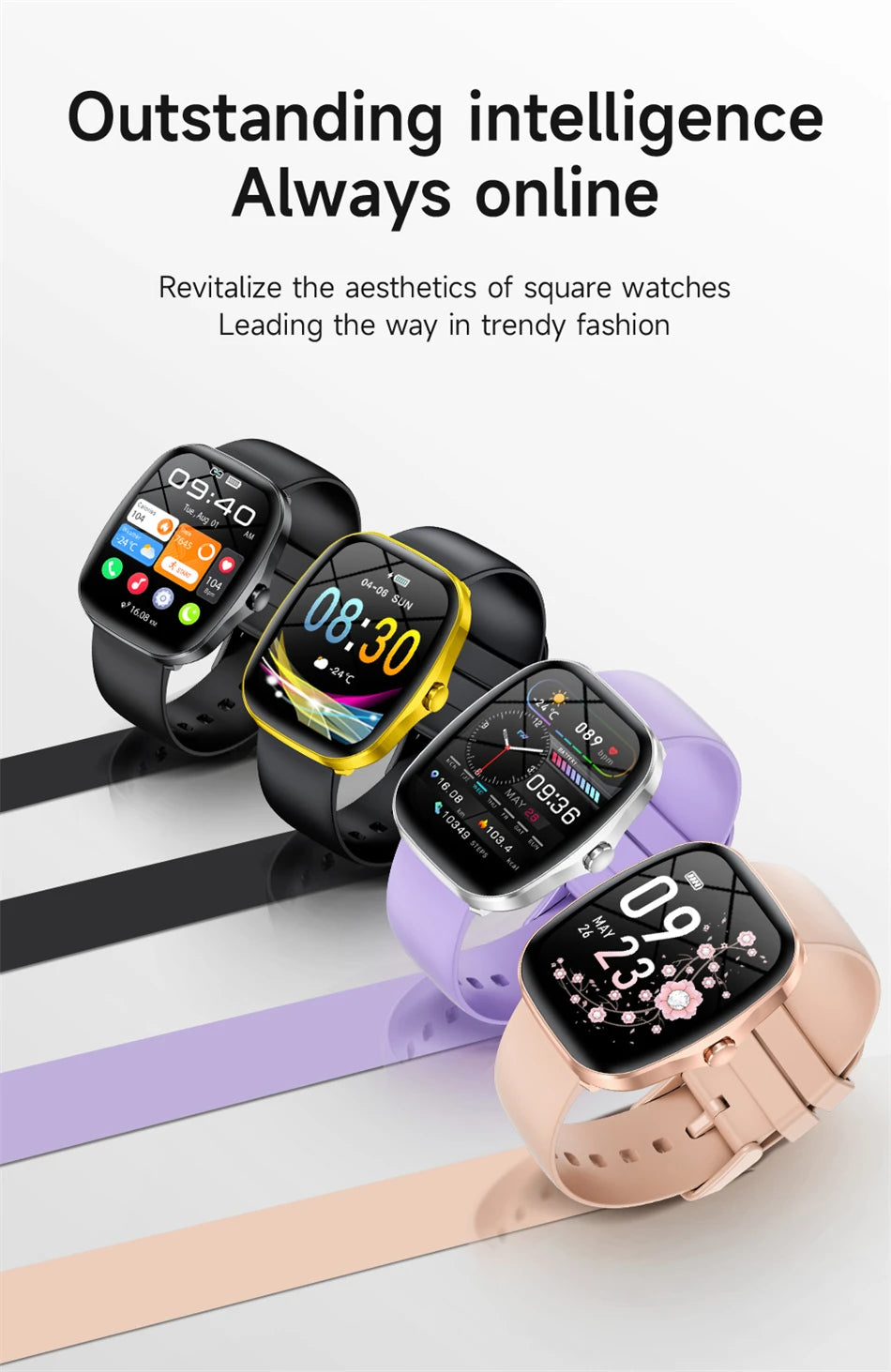 Reloj Inteligente HD 1.53 Pulgadas SpO2 Resistente Agua