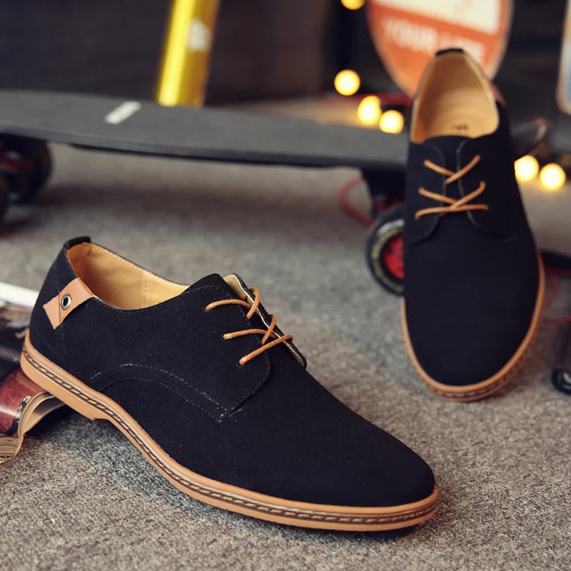 Zapatos Oxford Casuales de Gamuza para Hombre, Transpirables, Cómodos, con Acabado Mate, Zapatos de Negocios, Zapatillas Clásicas, Calzado de Vestir