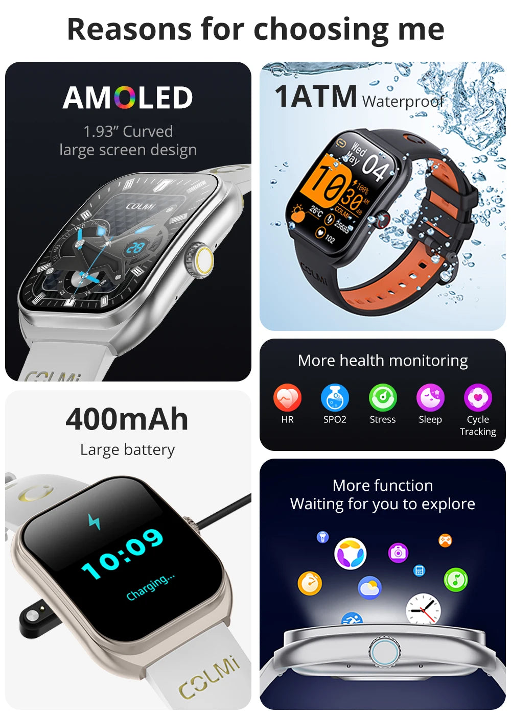 Reloj Inteligente P86 AMOLED con Gestor de Salud y Llamadas Bluetooth IP68