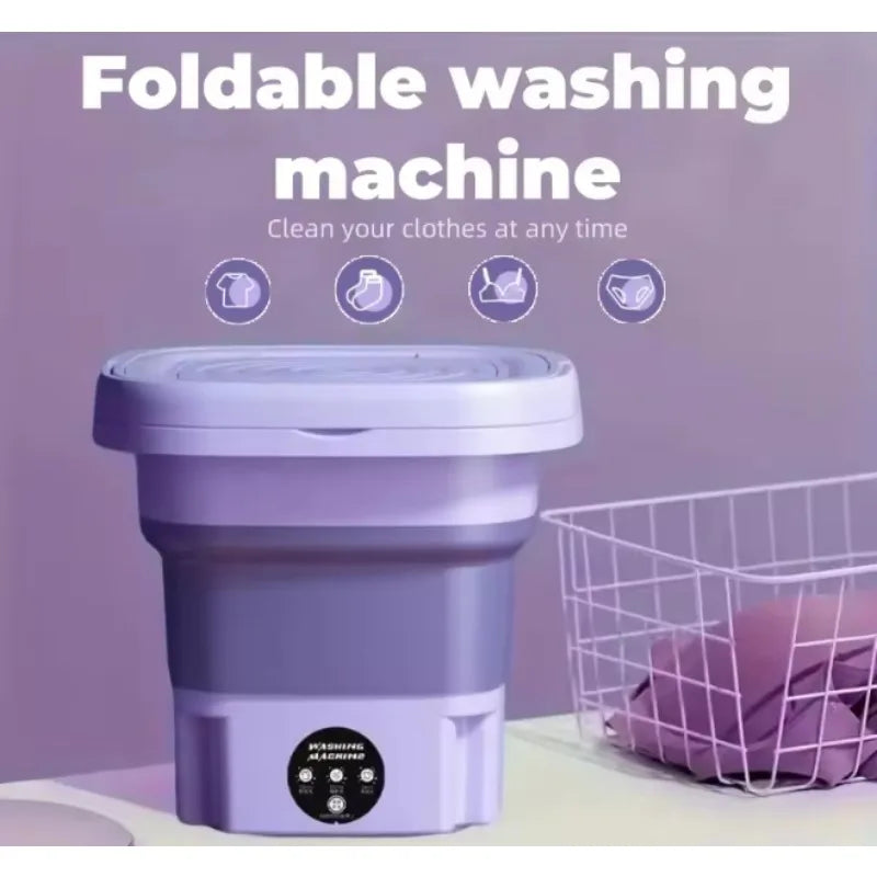 Lavadora portátil plegable para ropa interior y calcetines en viajes