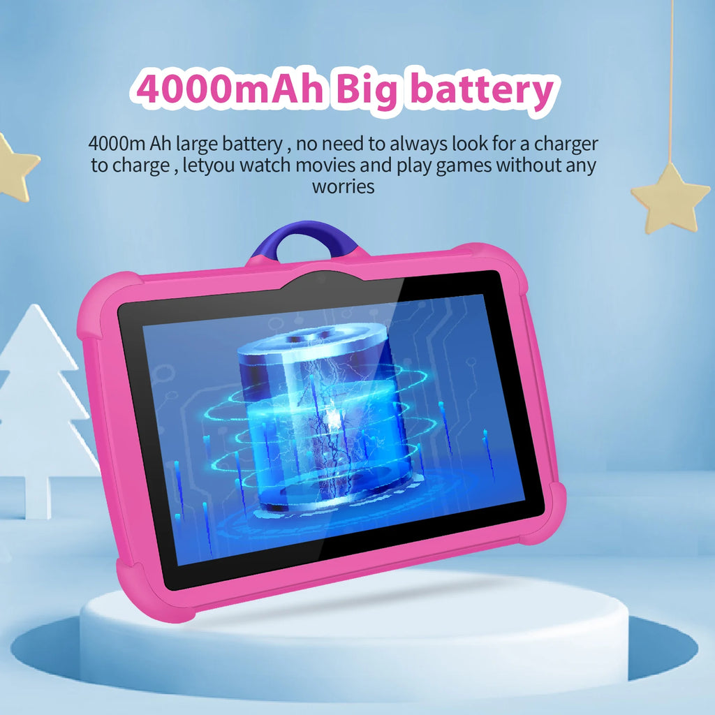 Tablet infantil de 7 pulgadas, Android 13, 5G WiFi, 4GB RAM y 64GB ROM