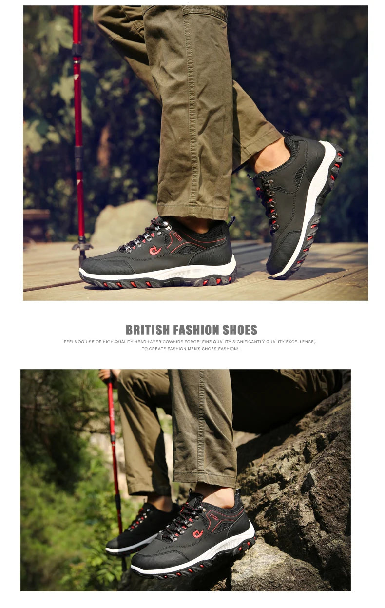 Zapatos informales de cuero para hombre, zapatillas deportivas para correr, Tenis ligeros para caminar, Otoño e Invierno