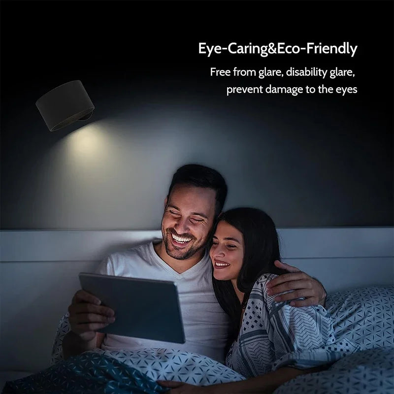 Apliques de Pared LED, Lámparas Montadas con Batería Recargable Dim 3 Brillo Carga Removible 360 ° Gire la bola magnética