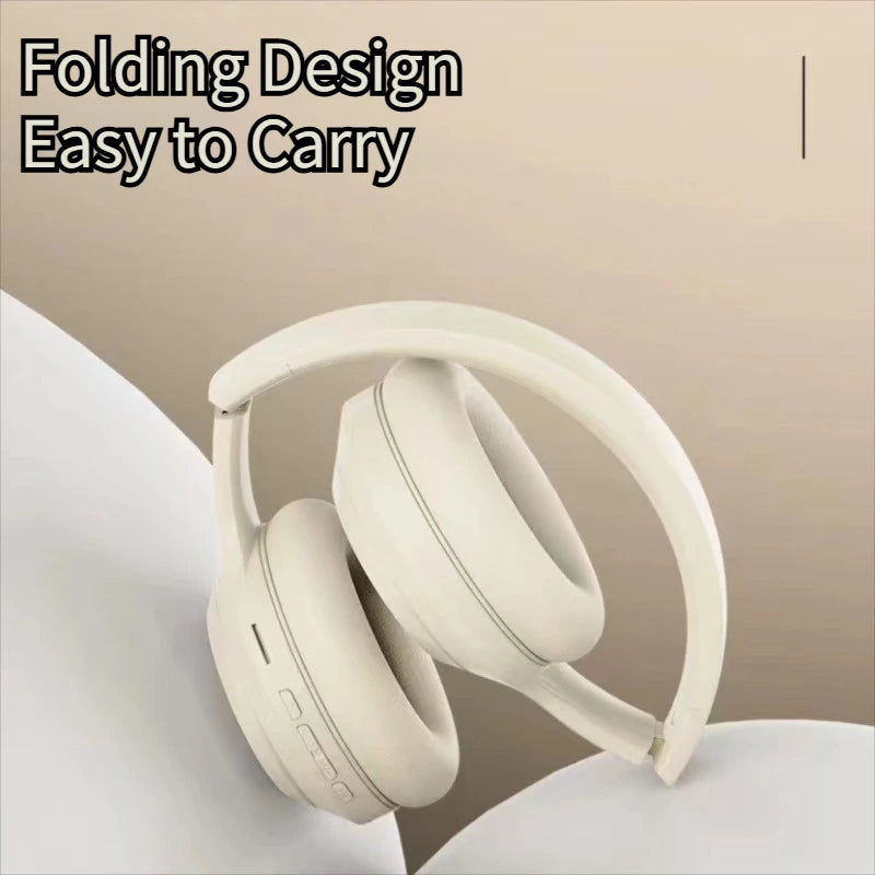Auriculares Estéreo HIFI Inalámbricos Bluetooth, Auriculares Deportivos para Juegos con Micrófono HD, Compatibles con TF/AUX, Reducción de Ruido