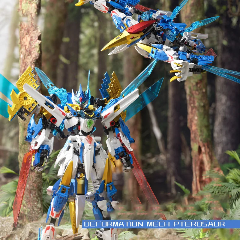 Bloques de construcción para niños, juguete de ladrillos para armar dinosaurio Mecha rex, serie F5-A0007, 2 en 1