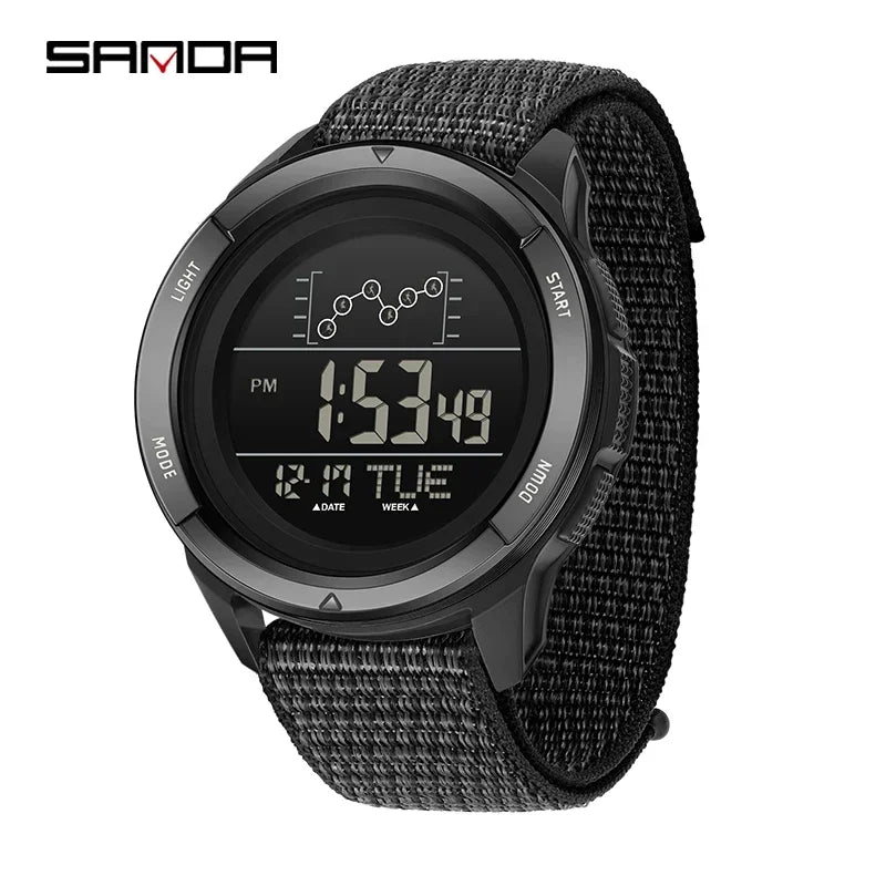 Reloj Deportivo Digital SANDA con Correa de Nailon y Alarma