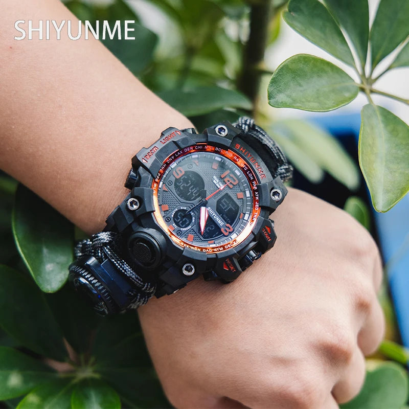 Reloj Militar SHIYUNME para Hombre con Brújula, LED y Temperatura