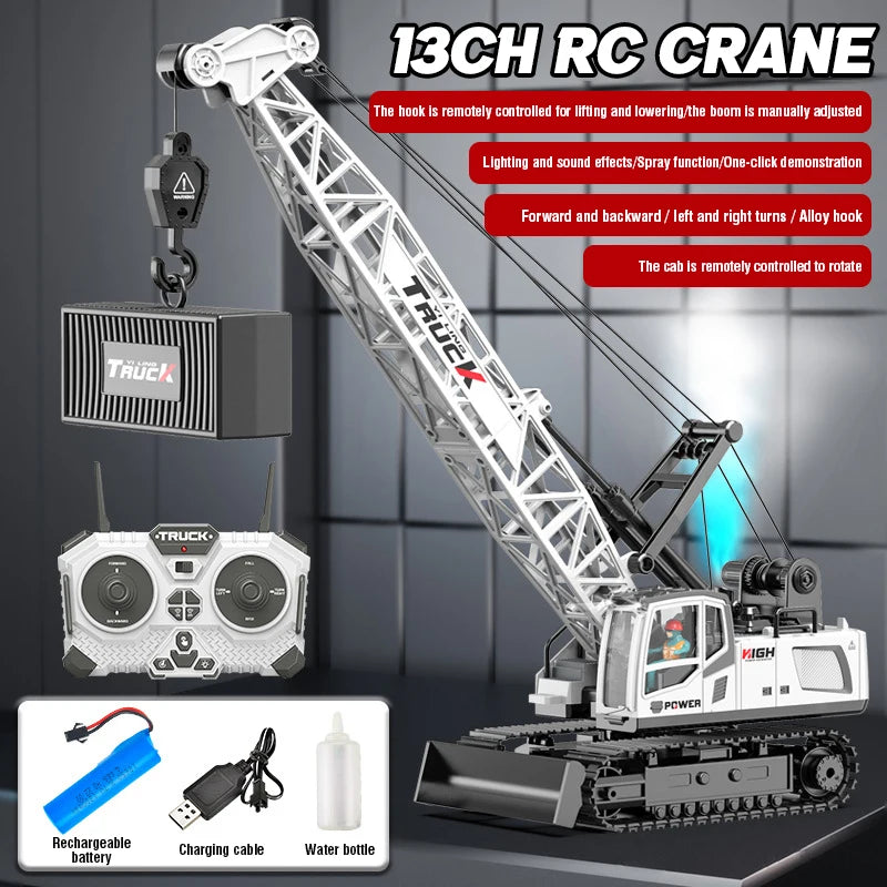 Grúa RC con Control Remoto 2.4G para Niños con Pulverizador