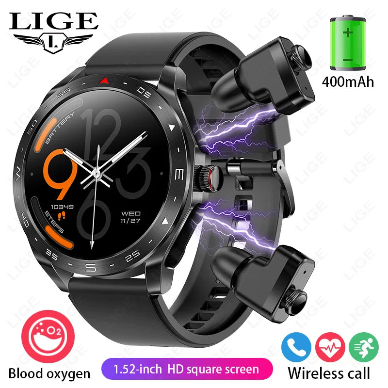Reloj Inteligente AMOLED con Auriculares Bluetooth Incluidos