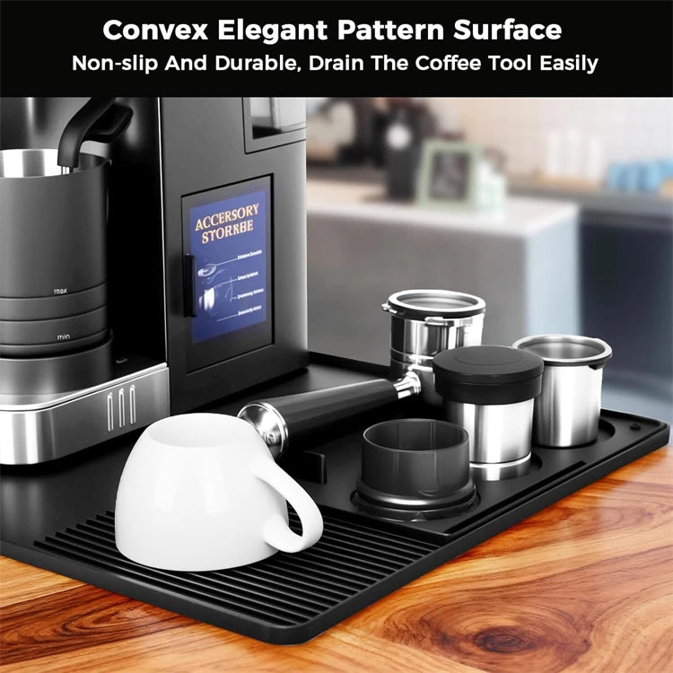 LMETJMA-alfombrilla de silicona para café con alfombrilla desmontable, antideslizante, resistente al calor, para máquina de café expreso Ninja Luxe