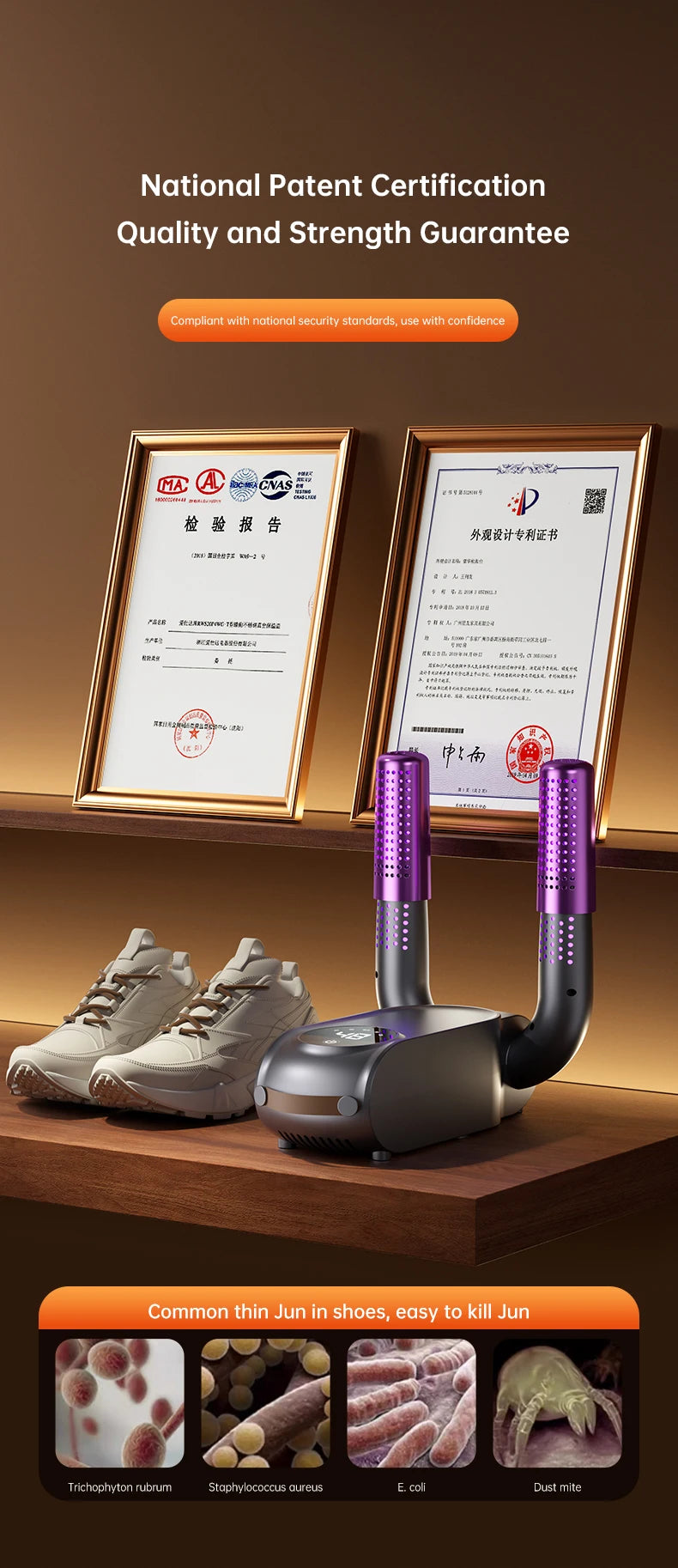 Secador de Zapatos Eléctrico UV Plegable Portátil