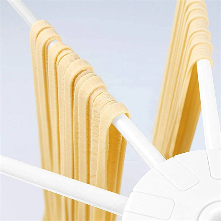 Estante plegable para secado de Pasta, soporte plegable para espagueti fresco casero, colgador de fideos con 10 asas de barra JT583