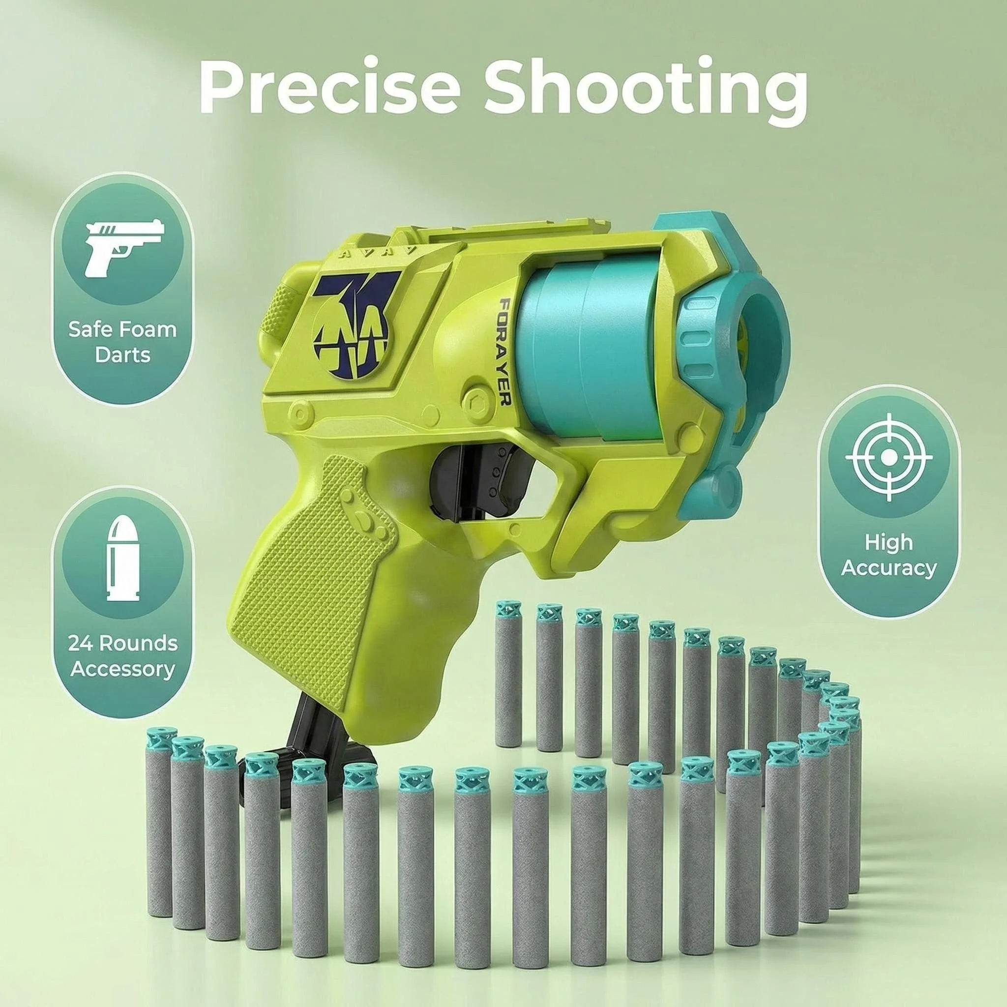 2026. Pistola de Juguete de Espuma Segura con Balas Blandas, Set Divertido para Niños, Juego de Disparos Interior/Exterior, Pistola para Jardín de Infantes, Regalo Educativo y de Entrenamiento