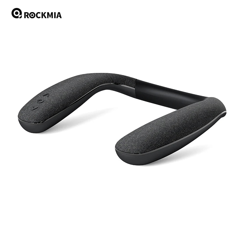 Rockmia EBS-908 Altavoz con banda para el cuello inalámbrico Bluetooth 5,0 U-Sharp 6W caja de bajos portátil para juegos viajar caminar y andar en bicicleta