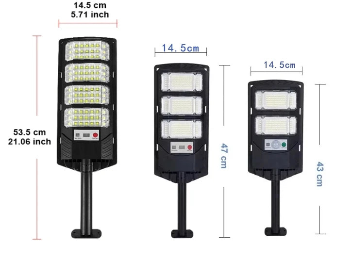 Lámpara Solar LED Exterior Súper Brillante con Sensor de Movimiento IP67