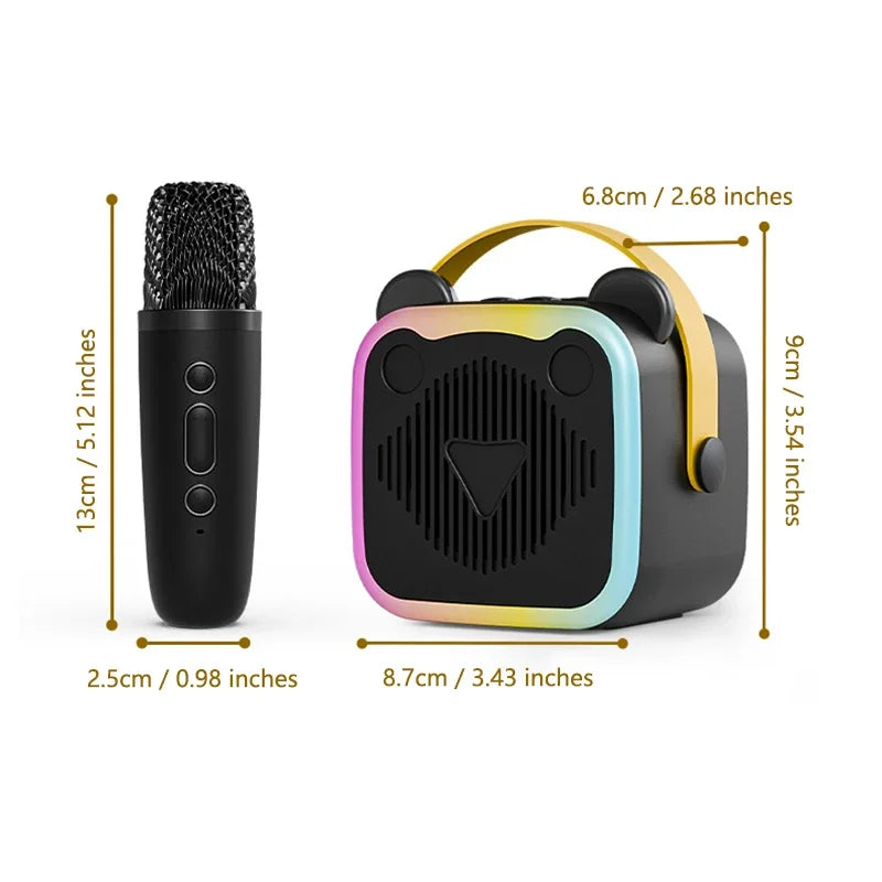 Mini Altavoz Bluetooth Portátil con Micrófono para Karaoke