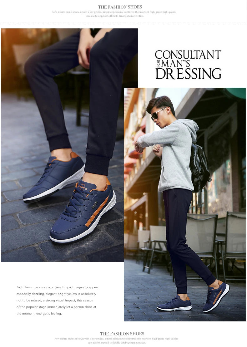 YRZL zapatos de hombre primavera otoño zapatillas impermeables para caminar ocio zapatos deportivos de cuero para hombre calzado antideslizante tenis para hombres