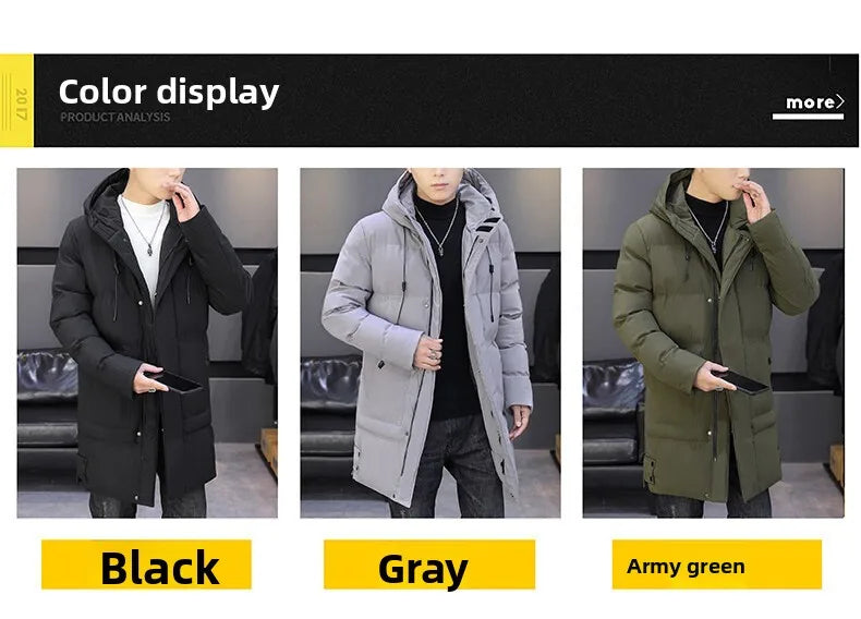 Campera con Capucha para Hombre – Abrigo de Invierno Grueso