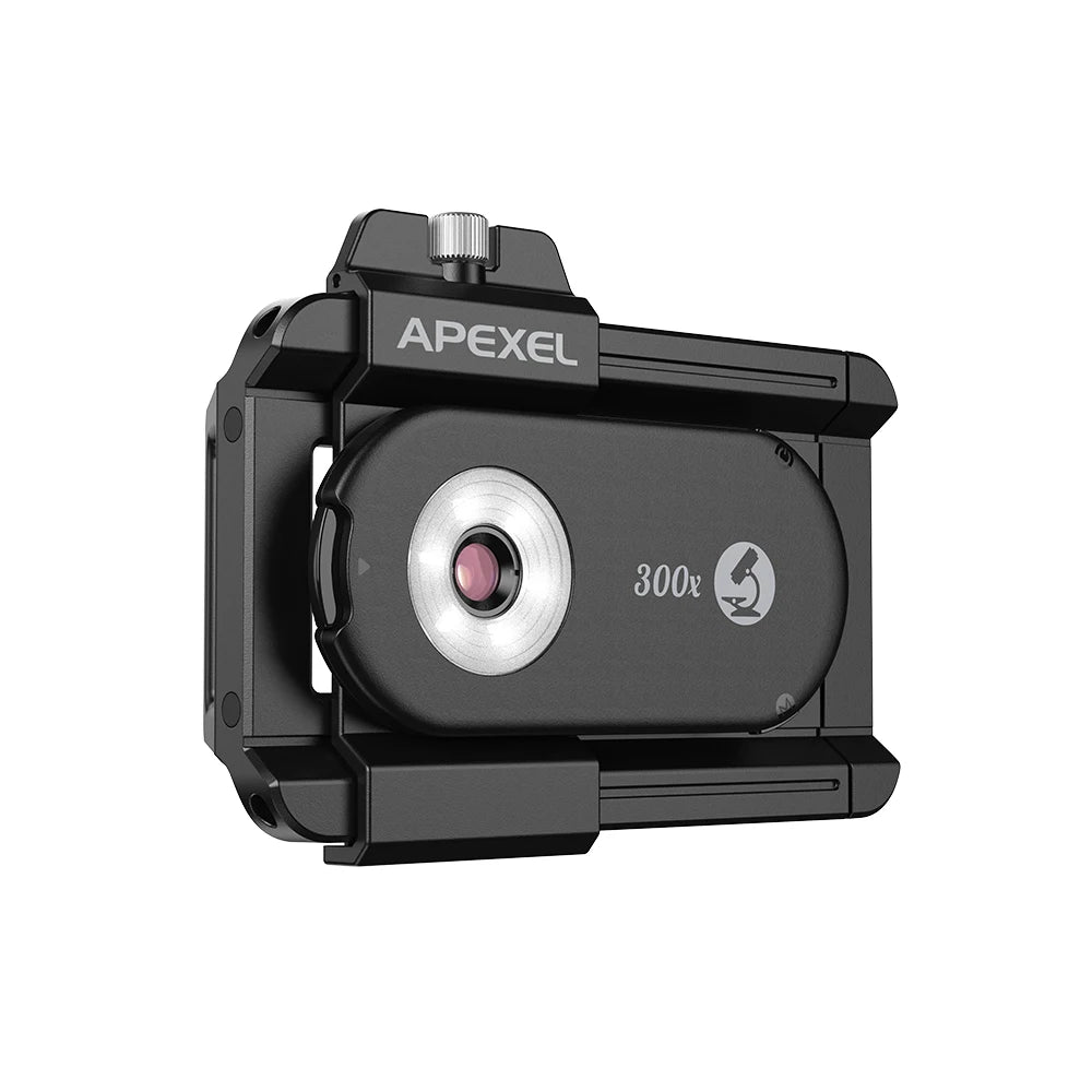 Lente Microscopio 300X para Celular con Luz LED APEXEL
