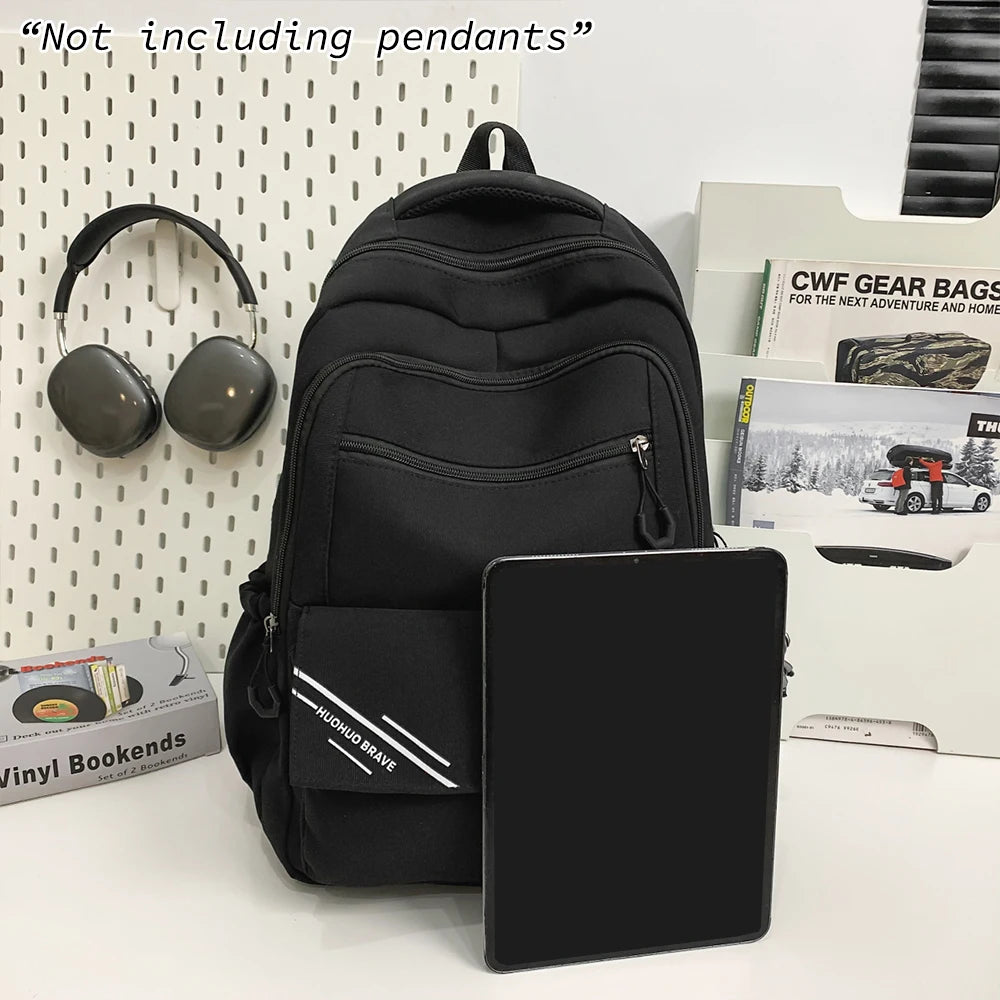 Mochila de Nailon de Gran Capacidad con Bolsillo Oculto, Mochila Escolar Resistente, Bolso Casual para Uso Diario y Viajes