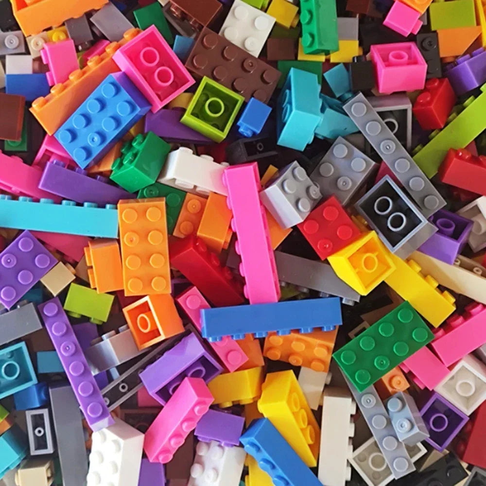 120/240 Uds. Juego de bloques de construcción a granel ciudad ladrillos clásicos montaje colorido DIY juguete creativo juguete educativo interactivo para niños