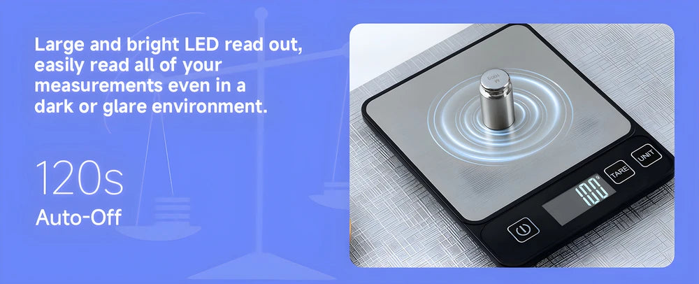 Báscula de cocina de 10kg, báscula de mesa electrónica con pantalla Digital LCD, báscula de peso en gramos para hornear, báscula de alimentos para dieta saludable Personal