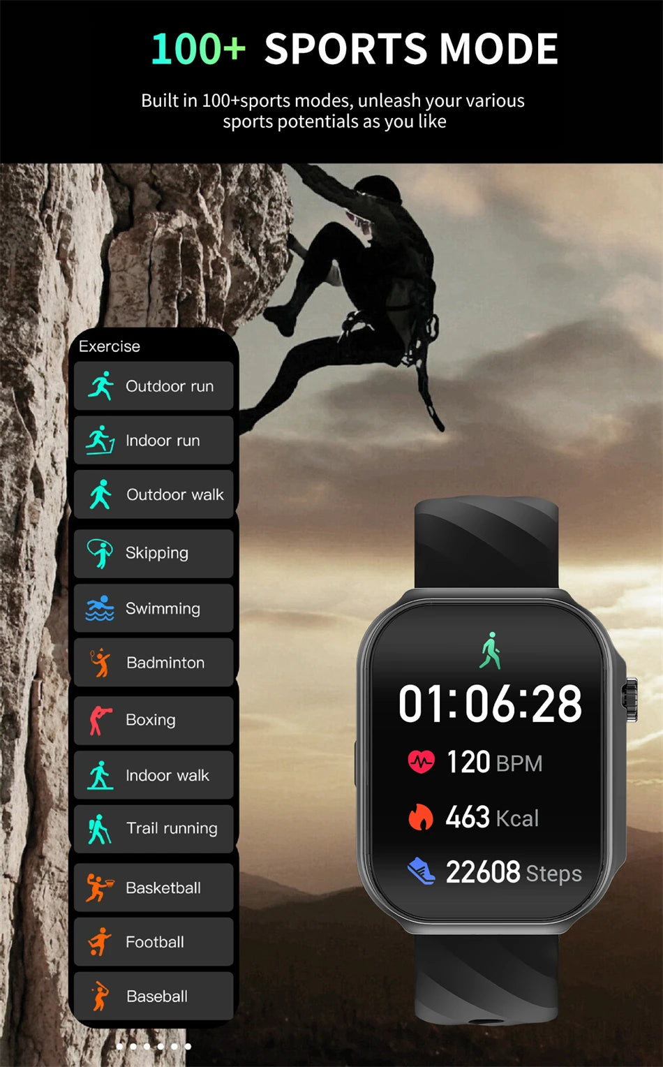 Reloj Inteligente LIGE Pantalla Curva 3D 2.2 Pulgadas
