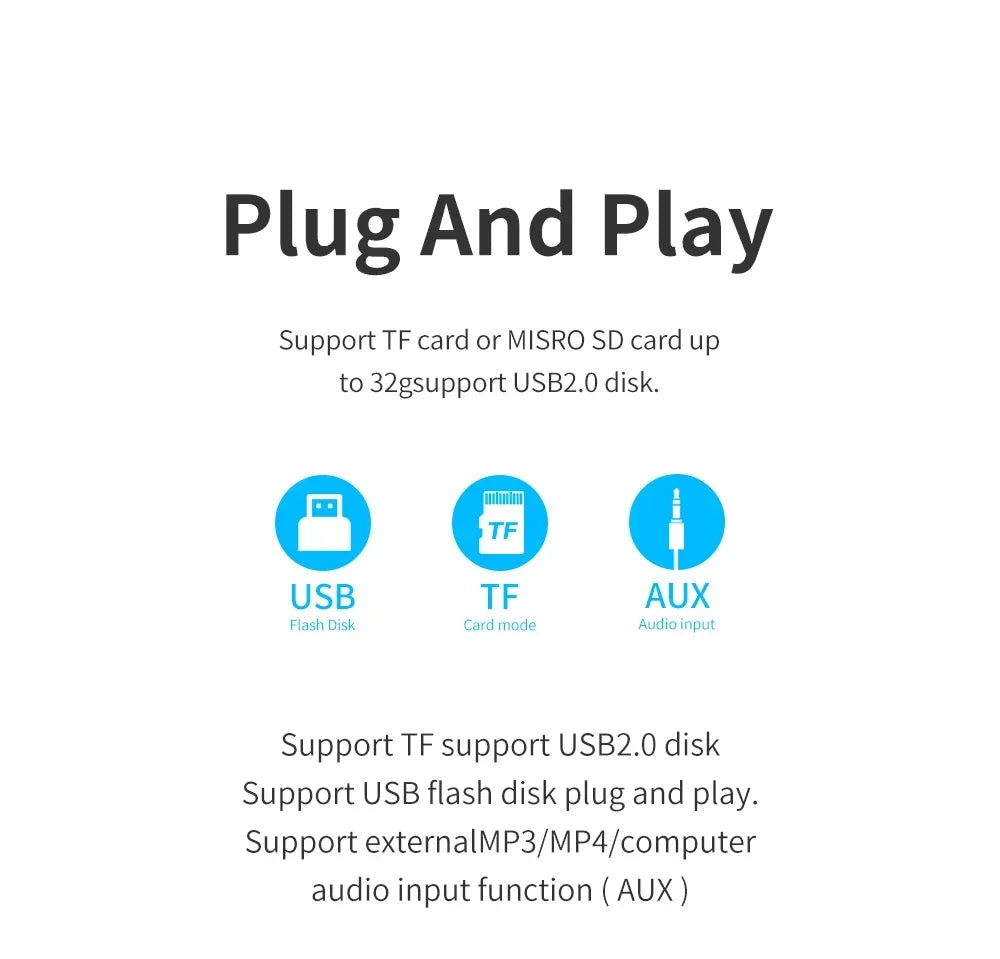 TG659 Mini altavoz inalámbrico potente Bluetooth TWS Bluetooth 5,3 caja de sonido altavoz HIFI soporte tarjeta TF Radio