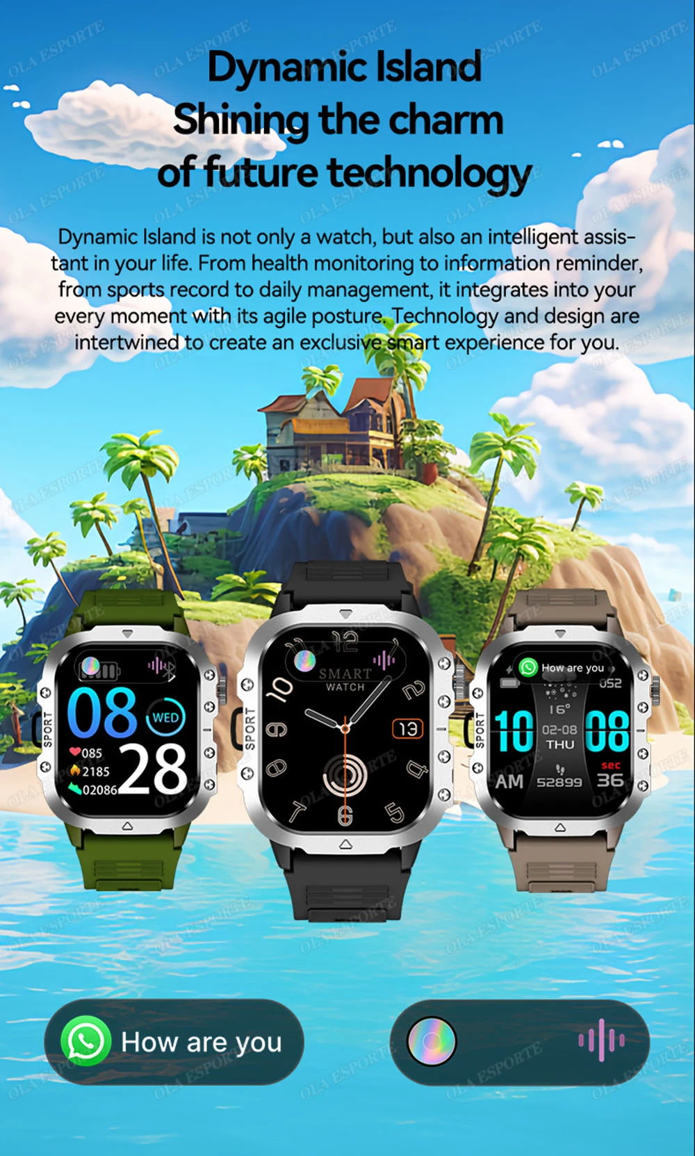 2025 nuevo reloj inteligente para hombres militar al aire libre GPS relojes deportivos ritmo cardíaco sueño impermeable reloj inteligente IOS Android
