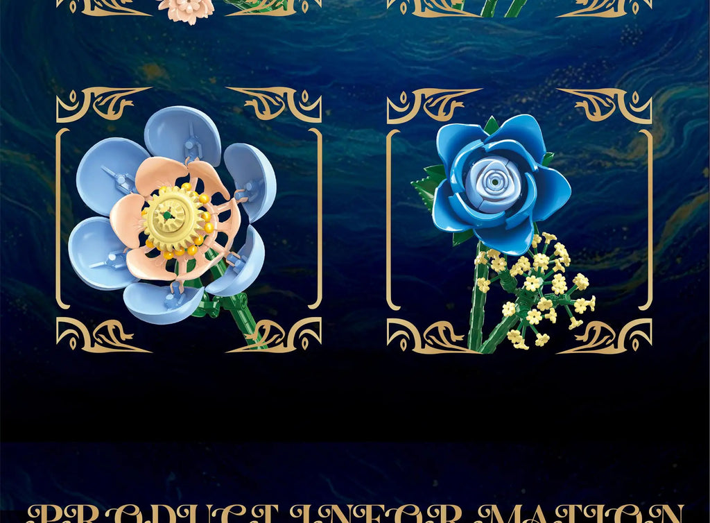 Bloques de Construcción de Ramo de Flores 11038, Modelo Creativo de Rosa y Jacinto para Armar, Decoración para el Hogar, Regalo de San Valentín para Mujeres Adultas, 730 Piezas