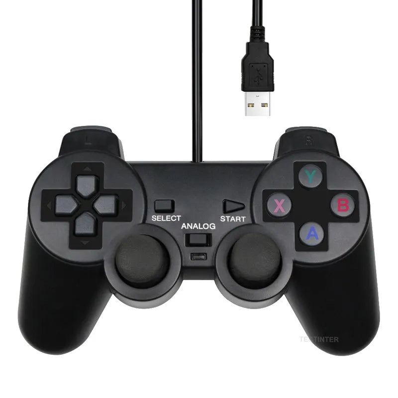 Joystick USB con Cable para Juegos de PC, Controlador de Juegos para Computadora Portátil con Windows, WinXP, Win7, Win8, Win10, Accesorios para Juegos