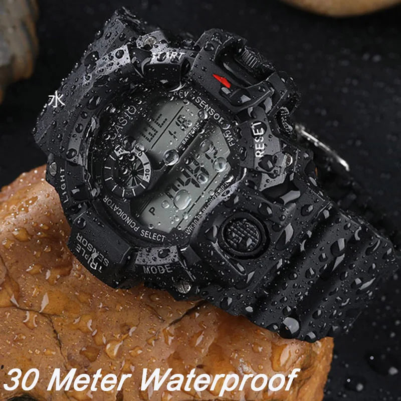 Reloj Digital LED YIKAZE para hombre, relojes deportivos para hombre, reloj electrónico para Fitness, relojes deportivos militares multifunción, reloj, regalos para niños