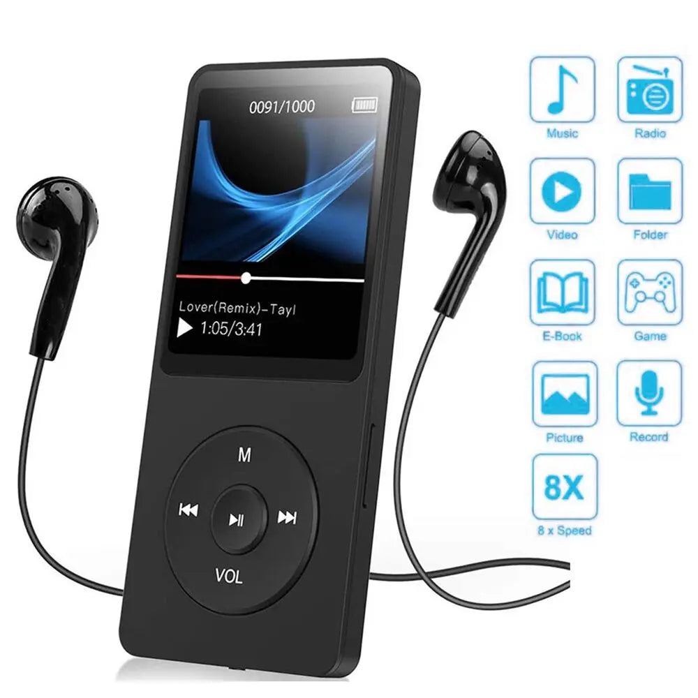 Reproductor MP3 MP4 Bluetooth con Pantalla TFT y E-book