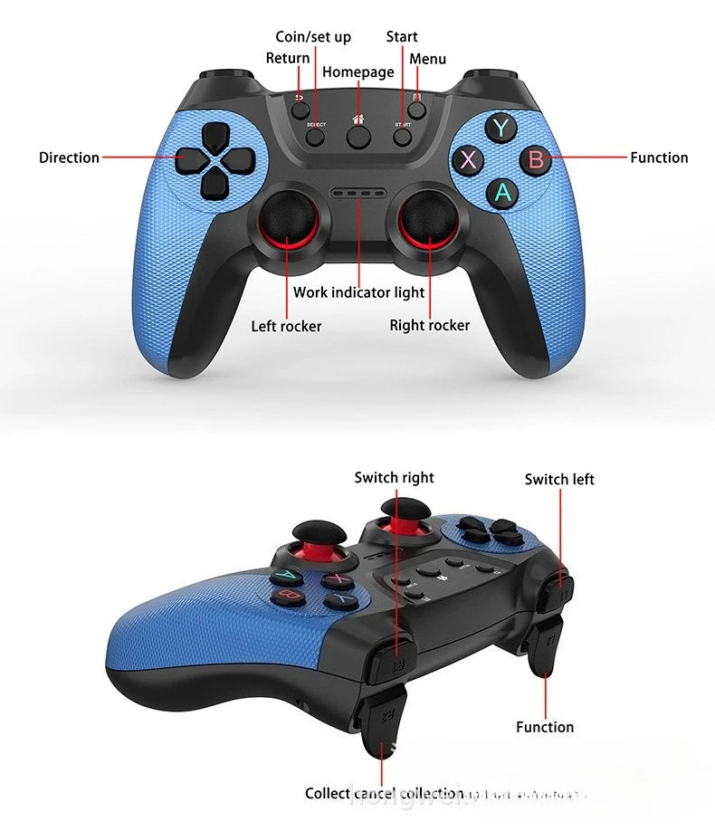 Consola de Videojuegos Retro X2 4K con Más de 40000 Juegos, Más de 30 Emuladores, Salida HD, 2 Controles Inalámbricos, Plug and Play, TV/Computadora