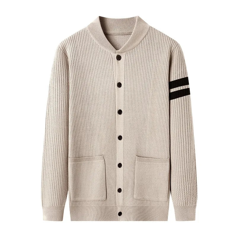 Cárdigan para Hombre con Bloques de Color y Botonadura