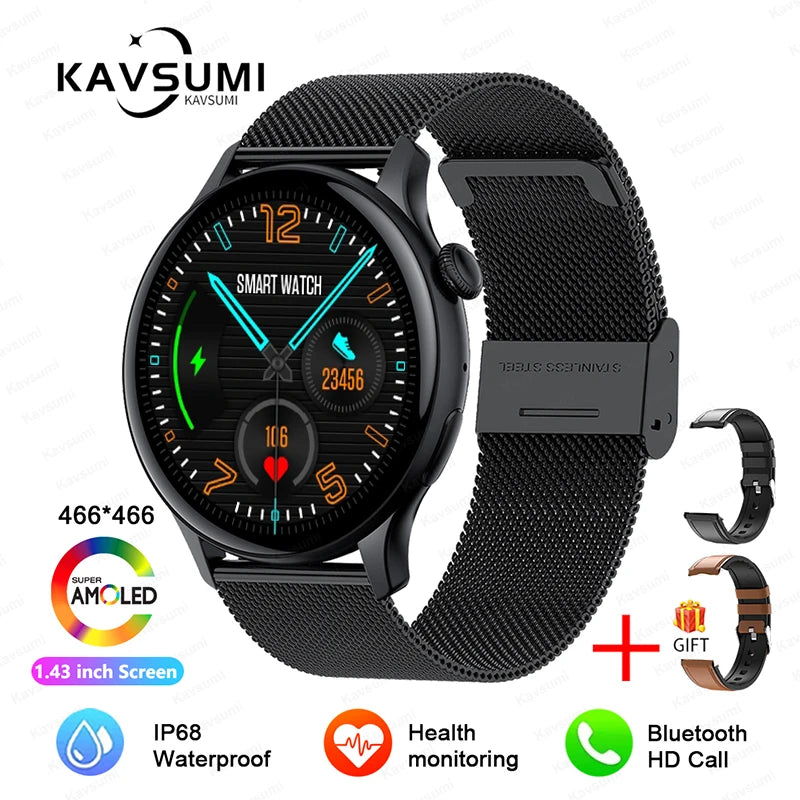 Reloj Inteligente NFC para Mujer con AMOLED, GPS y Llamadas Bluetooth