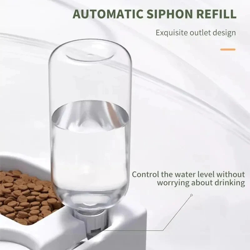 Cuenco automático para beber amor para mascotas, cuenco para gatos a prueba de humedad, lavabo para perros, bebedero y alimentación multifuncional de doble uso