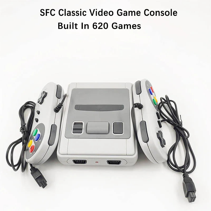 Mini consola de videojuegos Retro portátil para reproductor de juegos SNES, salida AV, juego SFC620 integrado con mando con cable, accesorio de juego
