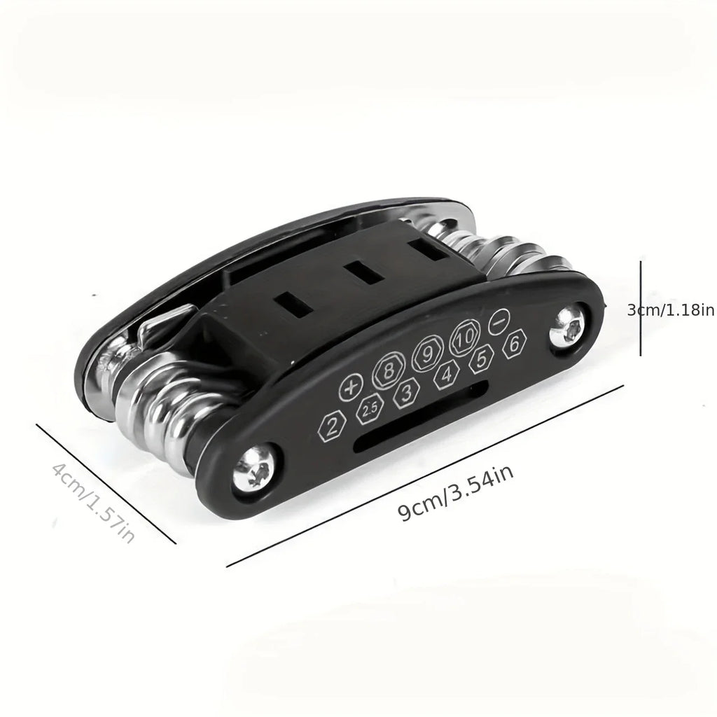 Juego de llaves de tubo 16 en 1, cabezal giratorio antideslizante. Acero Inoxidable Resistente para Reparaciones del Hogar y del Automóvil. Herramienta Fácil y Universal.