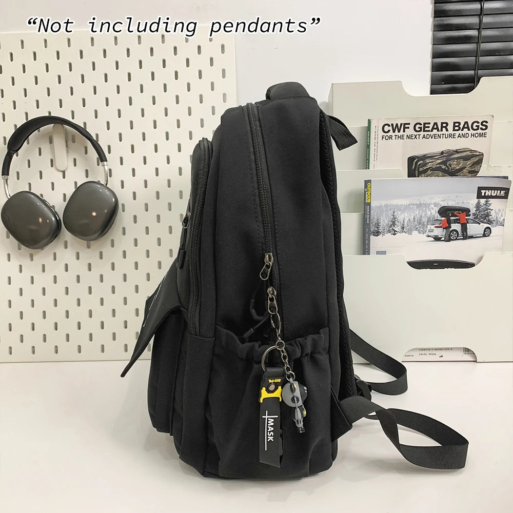 Mochila de Nailon de Gran Capacidad con Bolsillo Oculto, Mochila Escolar Resistente, Bolso Casual para Uso Diario y Viajes