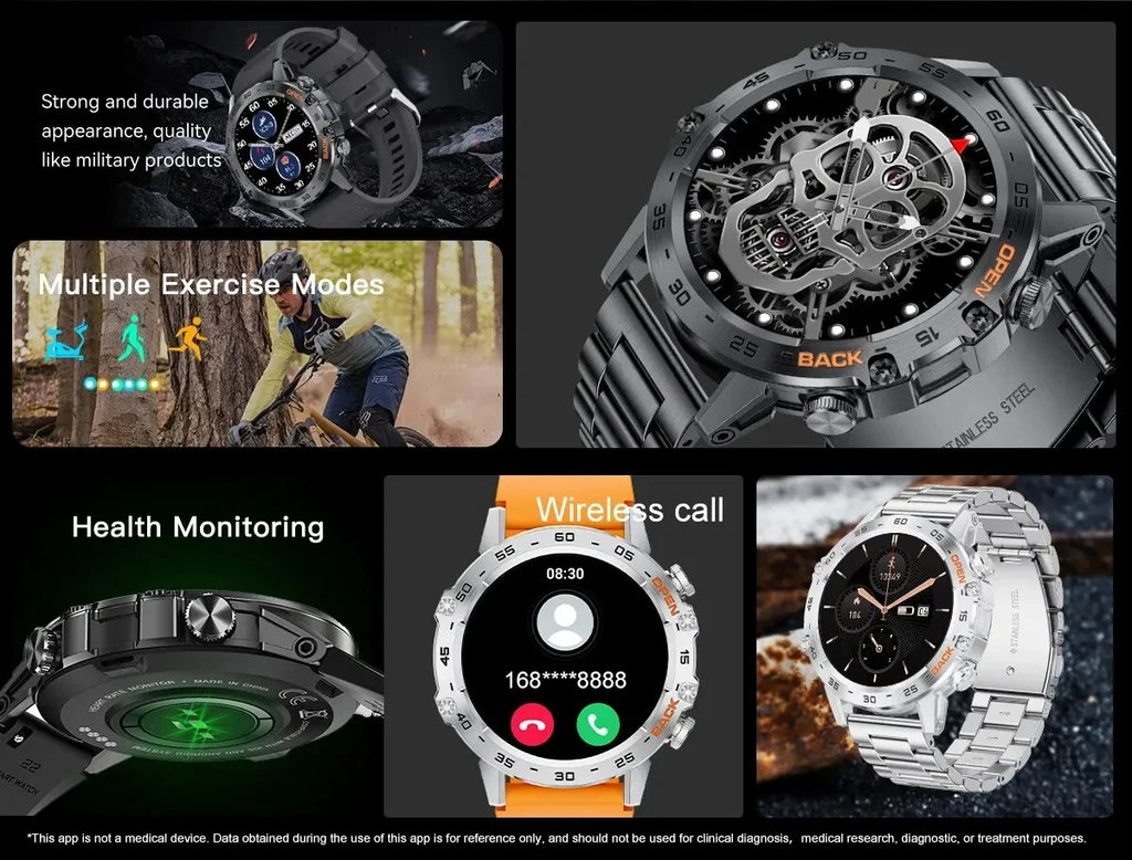 LIGE Reloj Inteligente Ritmo Cardíaco Bluetooth