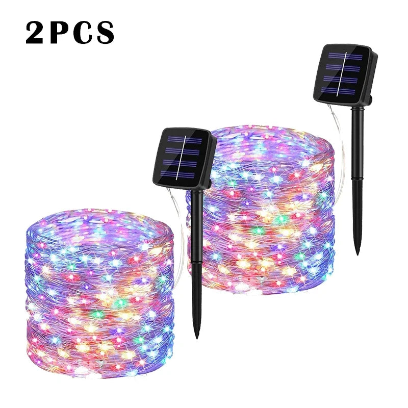 Guirnalda LED Solar para Jardín 7-32M - Impermeable IP65 8 Modos
